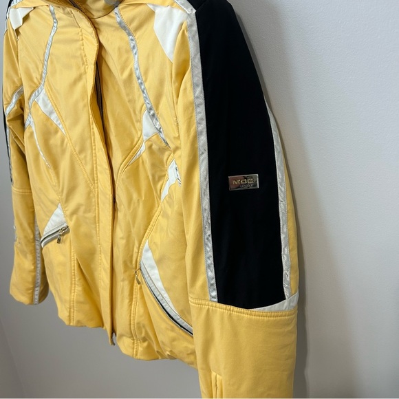 MDC Dora Pfister Yellow Black Ski Jacket Weather-Resistant Women’s Size US 12 - Picture 3 of 9